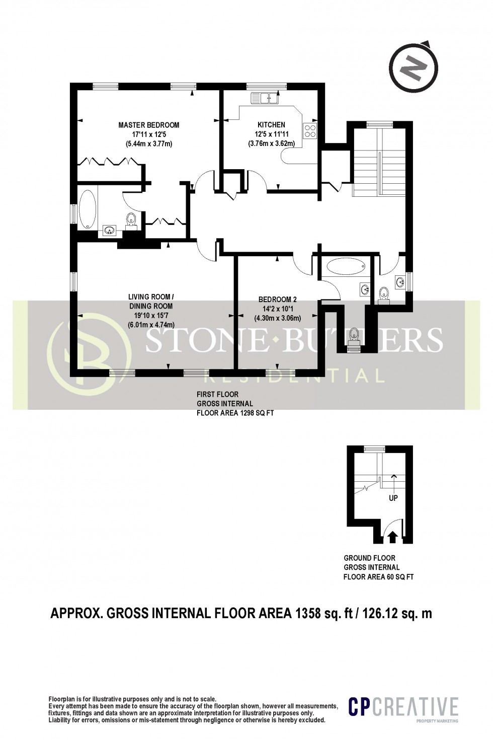 Floorplan for Park Lane, Stanmore, Middlesex