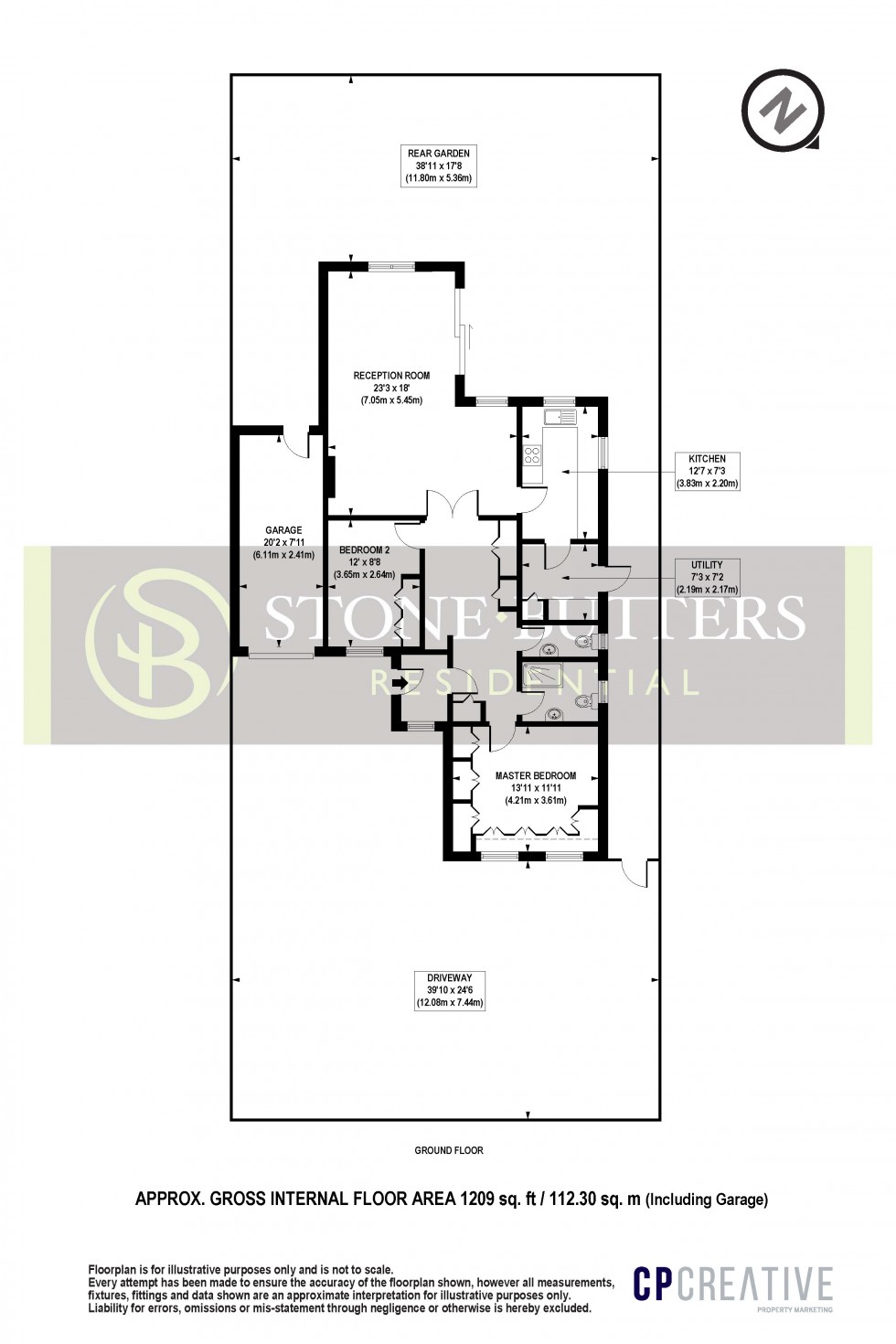Floorplan for Winscombe Way, Stanmore, Greater London